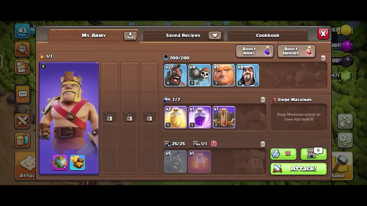 ATTACKING! TH8 Using Magic Hogs 
