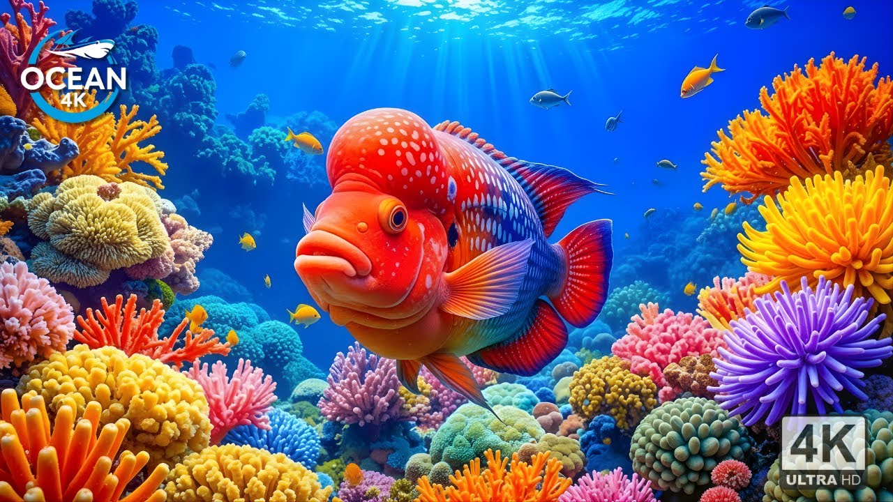 Relaxing Aquarium Harmony 4K – Cheerful Marine Life & Dreamy Coral Reefs