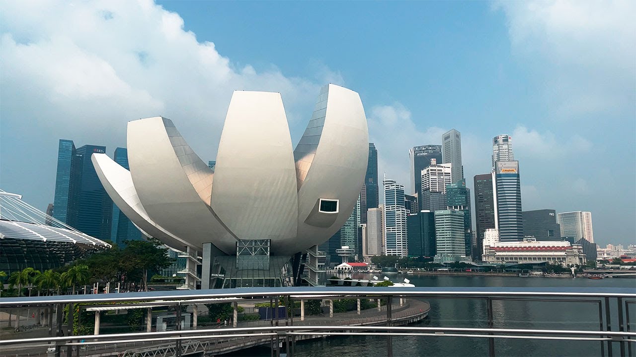 4K Singapore Walking Tour  Marina Bay Sands  Observation deck 2023