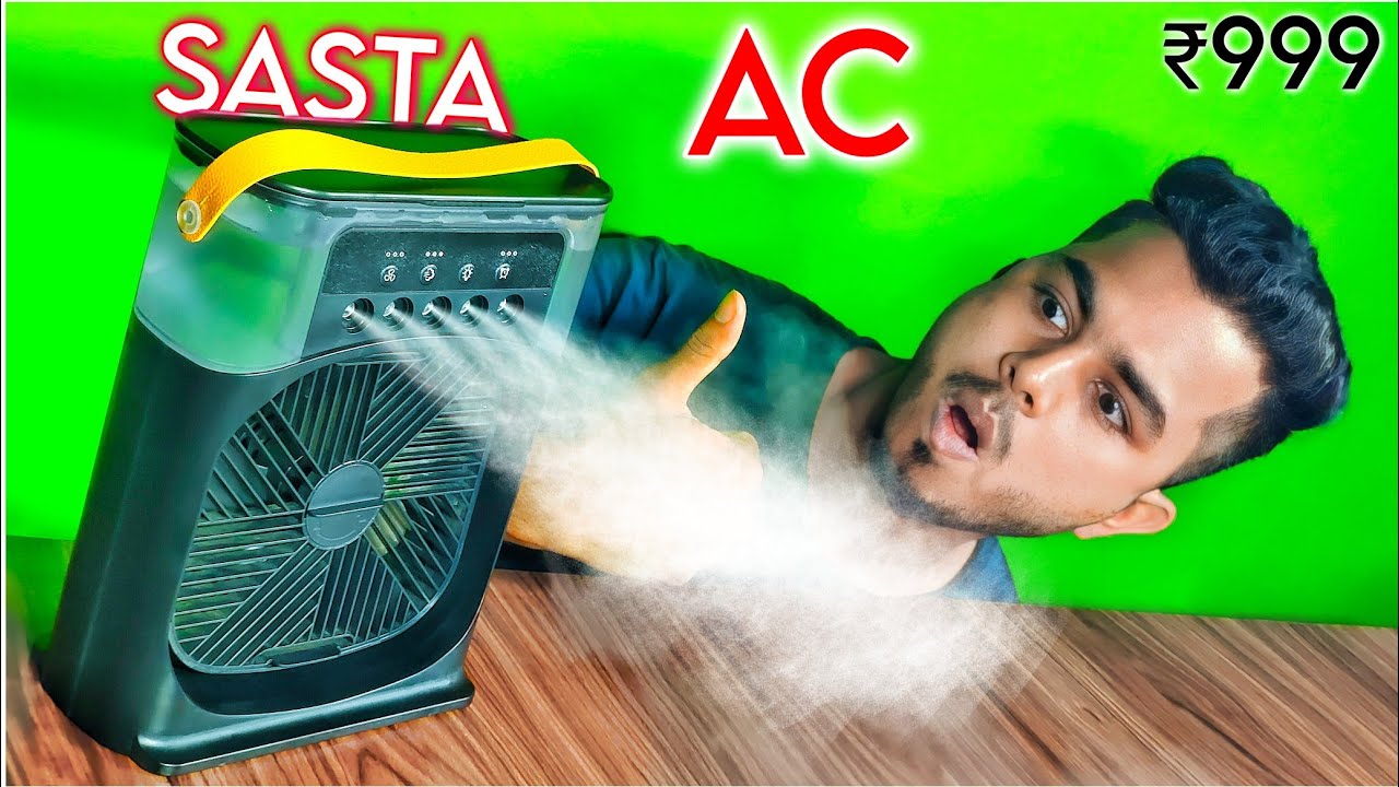 SASTA AC mini cooler humidifier fan mini ac full review by UNBOXiNG RiM