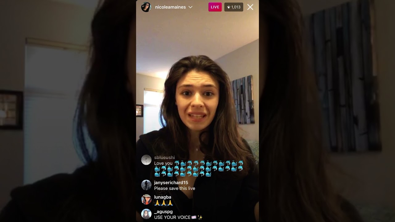 Nicole Maines’s Instagram Live on 1/15/2021 (FULL LIVE)