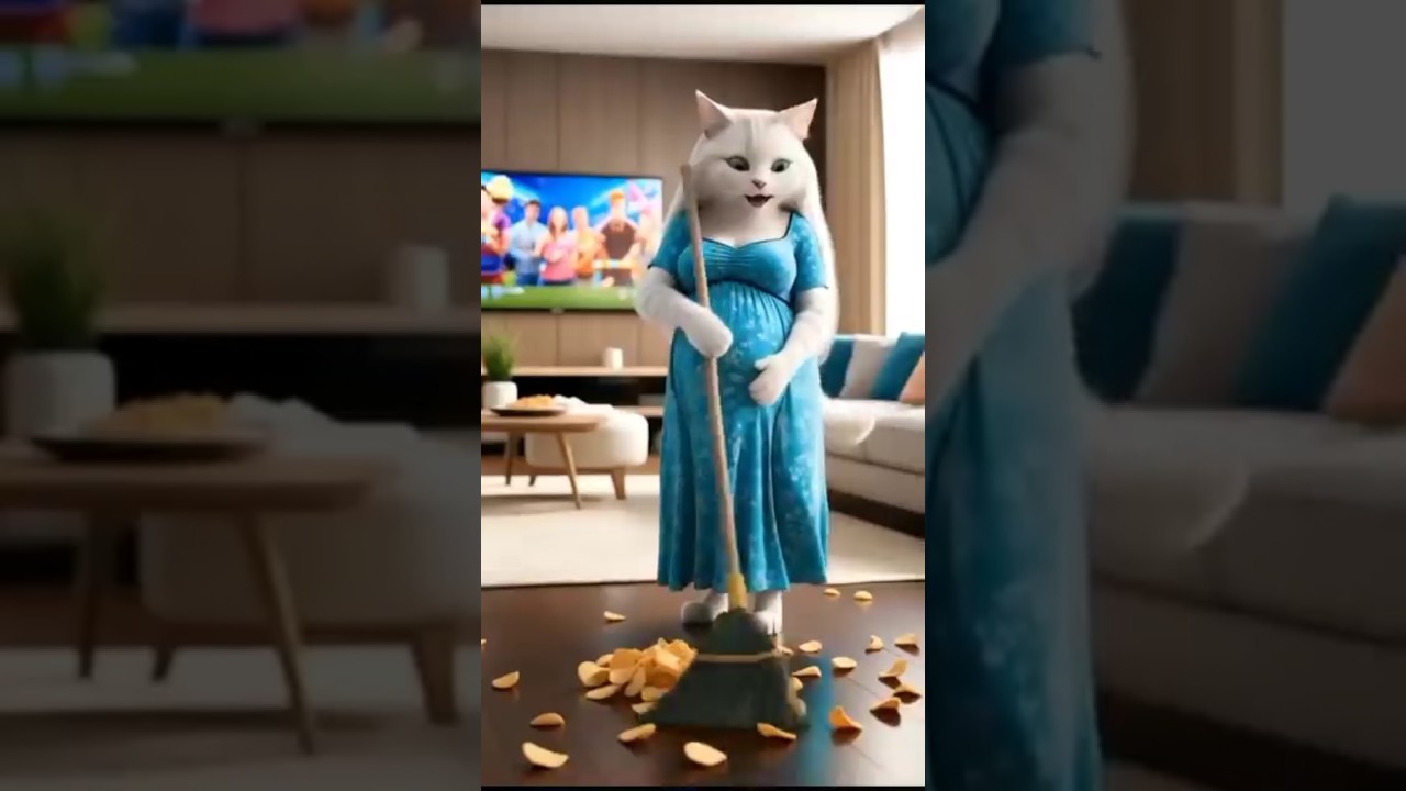 बिल्ली को हुआ पेट में बच्चा 😨//🥹🥲~mini wood toy - woodworking art skills/ hand's craft  #shorts