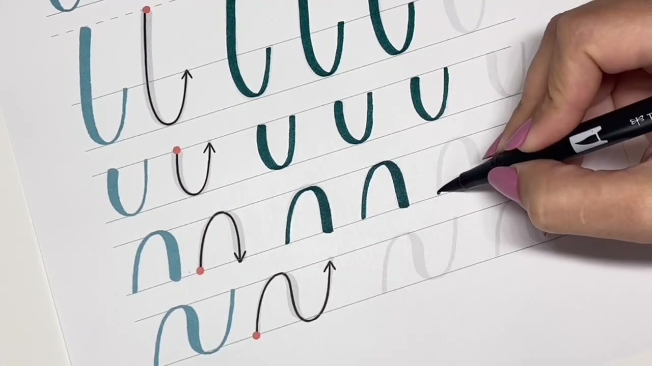 Aprender a realizar los trazos b&aacute;sicos de lettering con Rubio | Tutorial Rubio Lettering