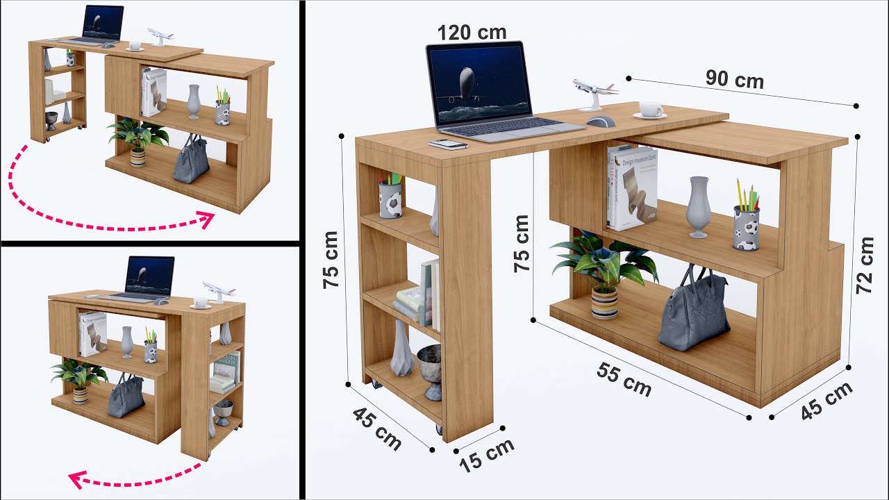 HOW TO MAKE A ROTATING DESK STEP BY STEP
