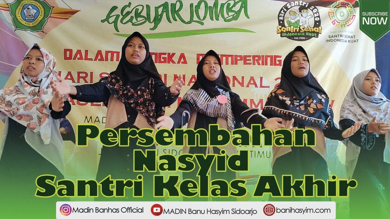 Penampilan Nasyid dari Santri Kelas Akhir Madrasah Diniyah Banu Hasyim