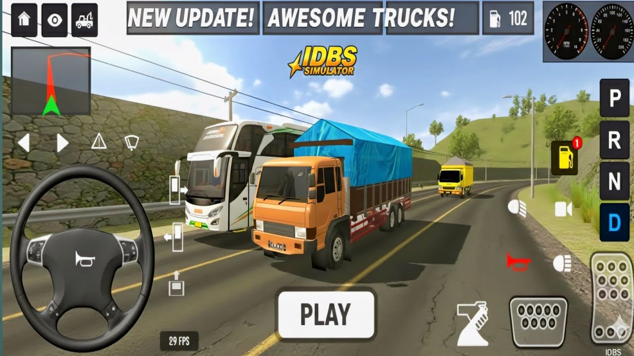 4K Dangerous Road Truck Driving Game Realistic IDBS Studio 120 Speed Highest 