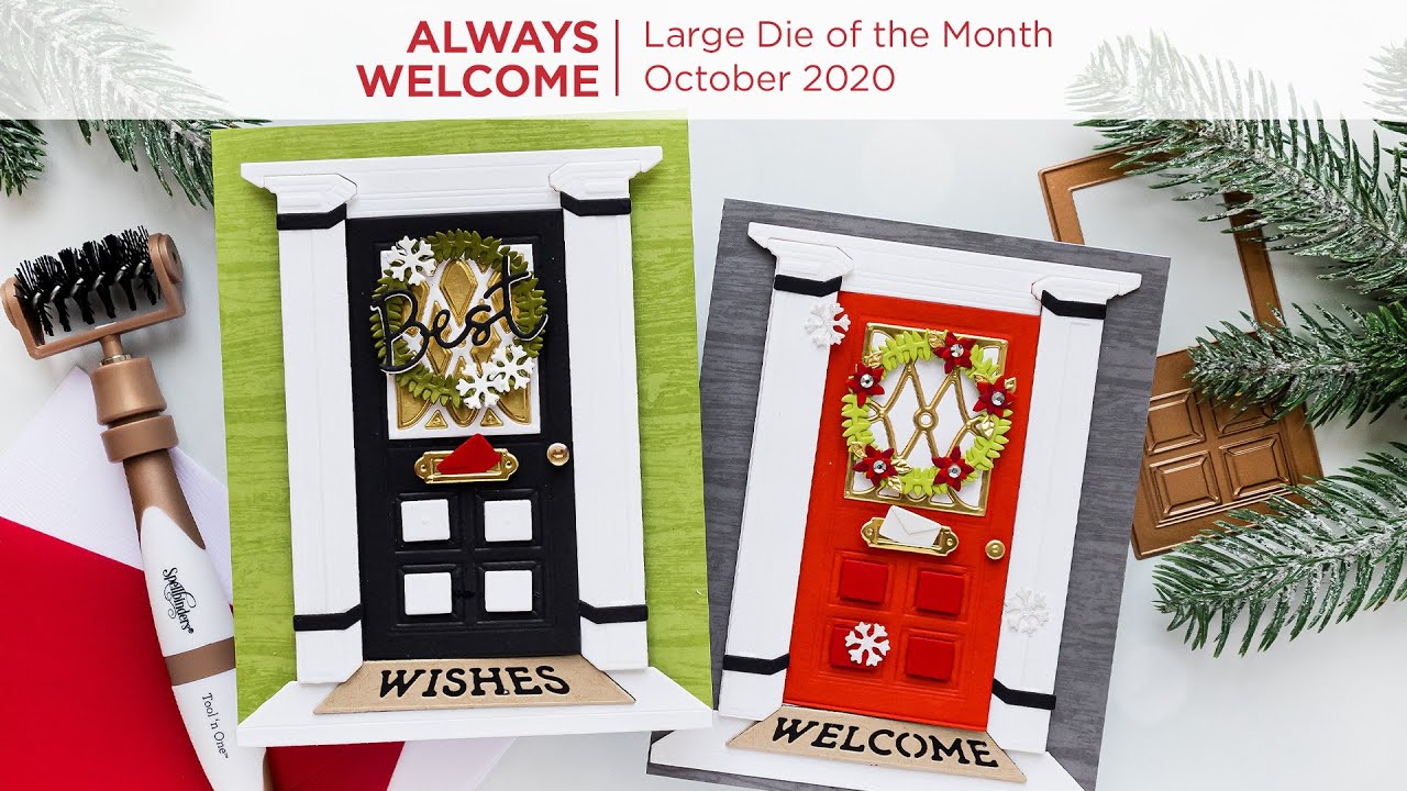 Spellbinders October 2020 Large Die of the Month – Always Welcome