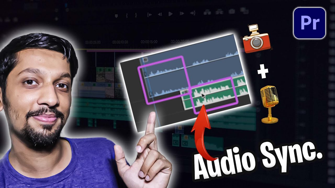 Synchronizing Audio from Mic and Camera | Audio Sync in Premiere pro basic tutorial in Urdu/Hindi