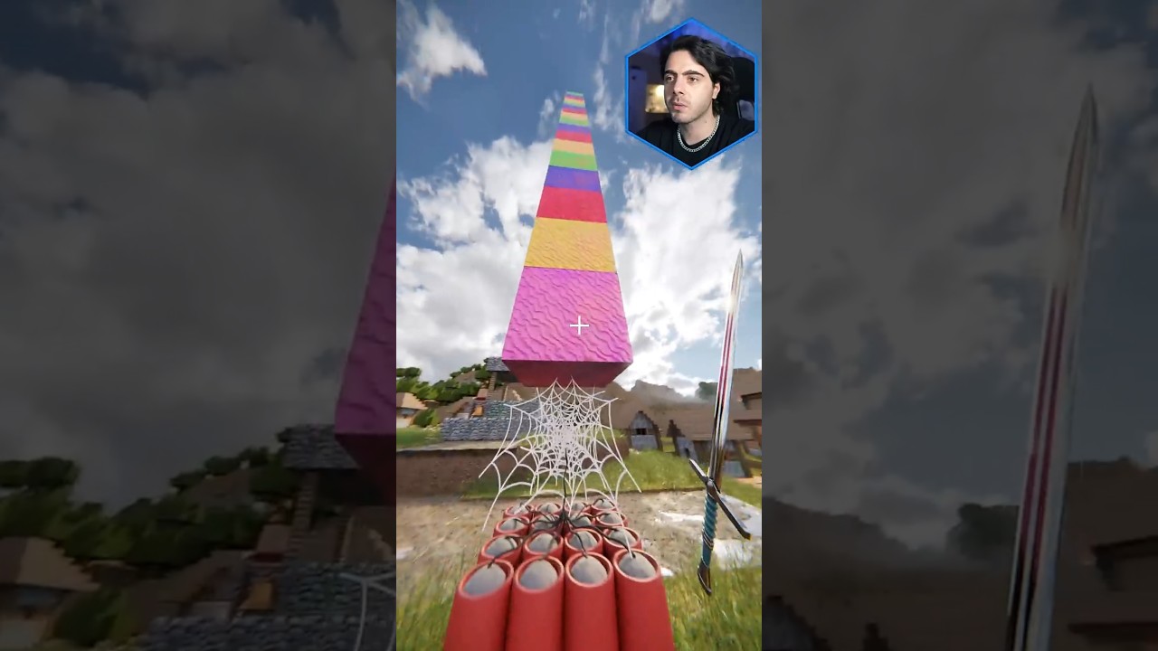 Реалистичный радужный TNT в Minecraft RTX