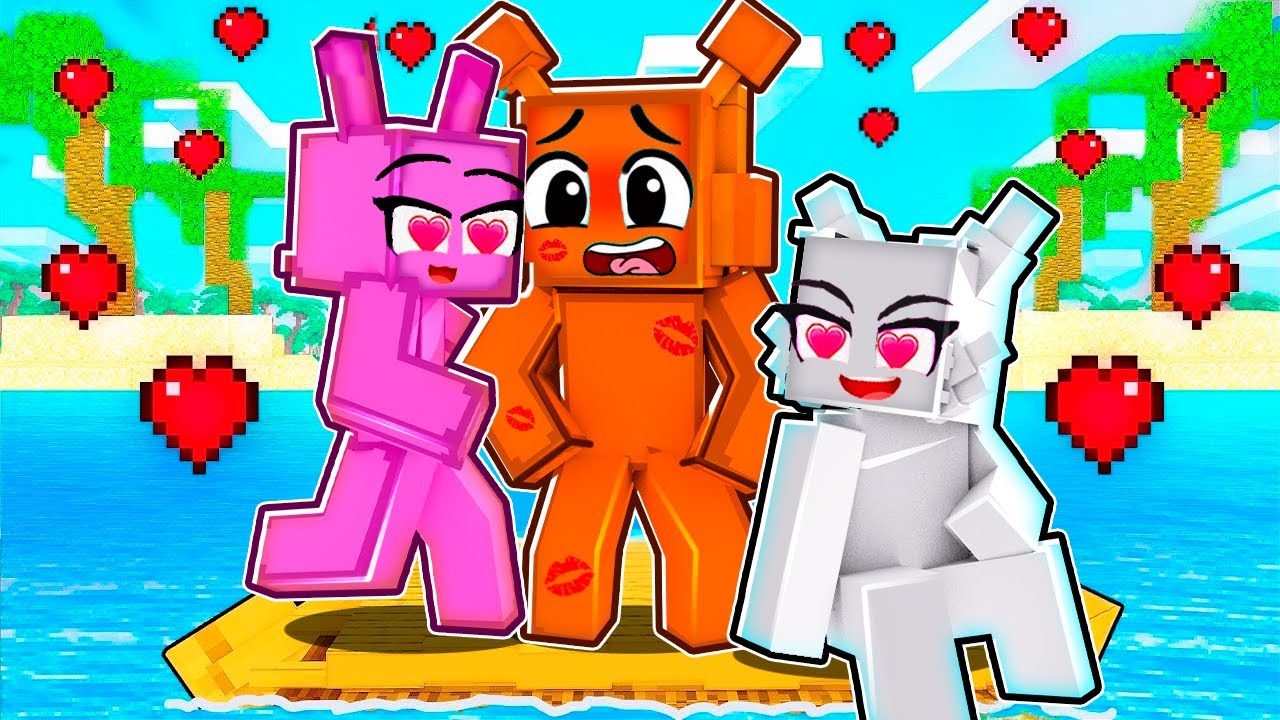 Atrapado En Una Balsa Con Mis CHICAS SPRUNKIS FANS Locas en Minecraft!