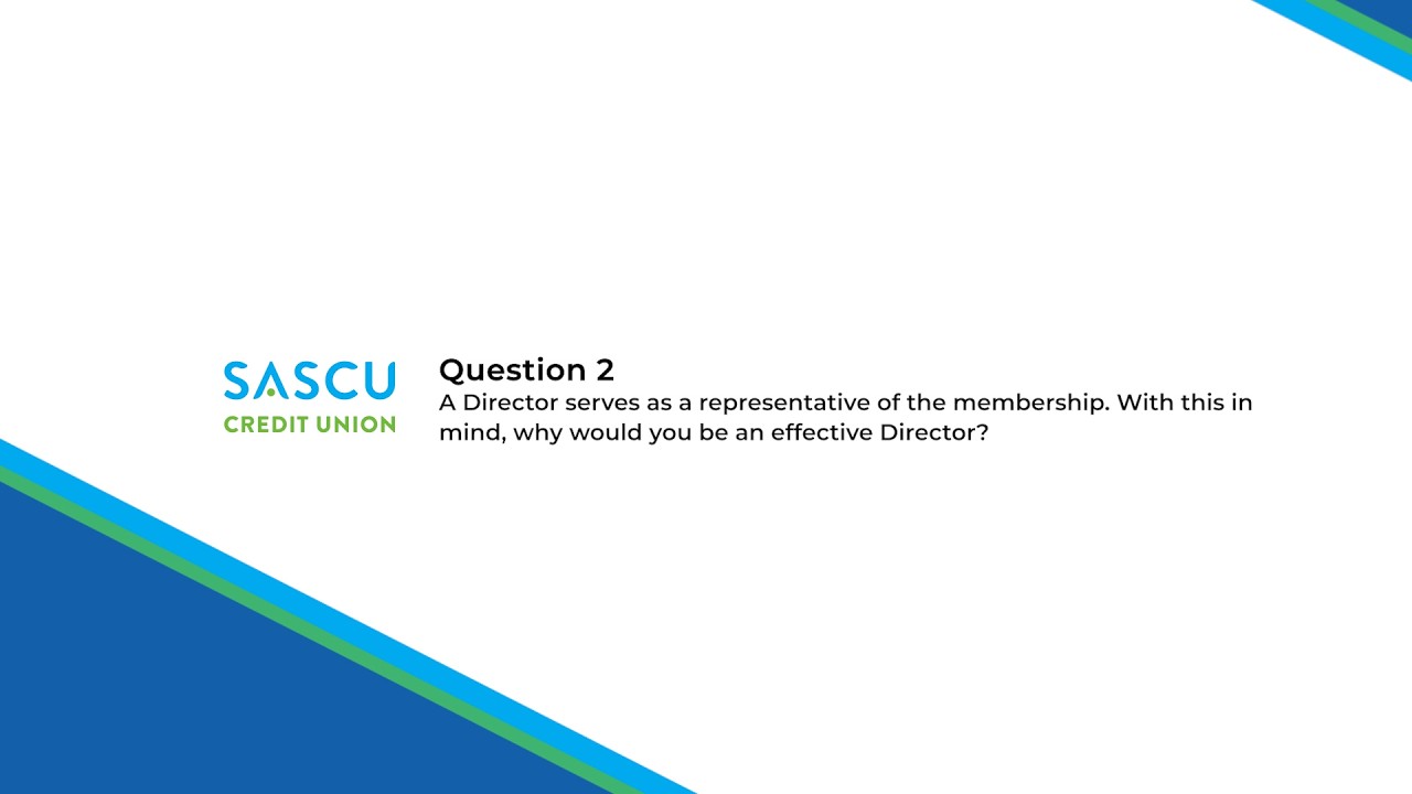 Board of Directors Candidate Questions Pt. 2 | SASCU 2026