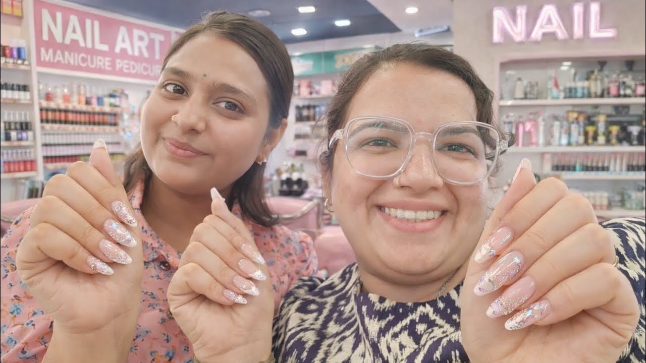 🔥 Bestie Sathe Nails Karva Gaya… Result Shock 😳💅#besties#gujarativlog #drashtivlogs#dailyvlog#viral 