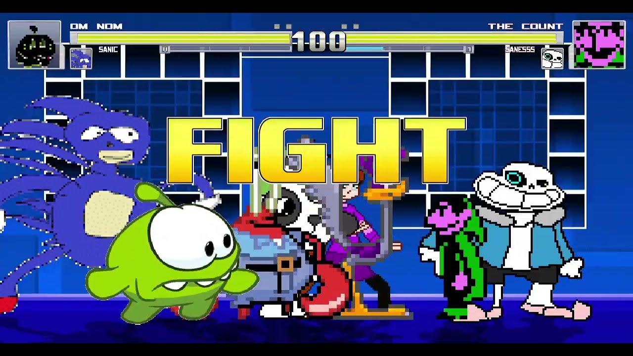 Mugen Request Om Nom, Sanic, Mr. Krabs & Doki VS The Count, Sanesss, Road Runner & Abby Archer