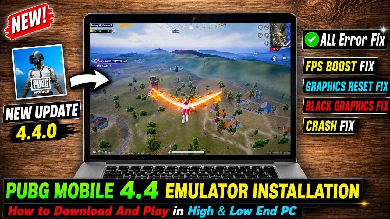 🔧 PUBG Mobile 4.4 Emulator Guide 2026: Boost FPS & Fix All Errors (High/Low End PC) 🔥