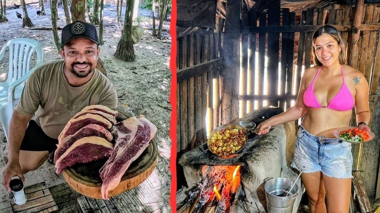 Não esperávamos tudo isso! Nova ceva cheia de peixe e churrasco na beira do rio