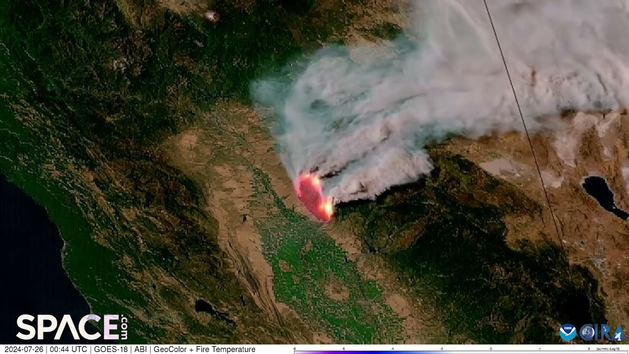 California's Park Fire grows to an 'astonishing 239,000 acres' in time-lapse from space