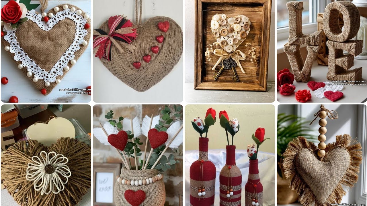 Natural Love: #2026 Jute Burlap Handmade Heart Craft Ideas 