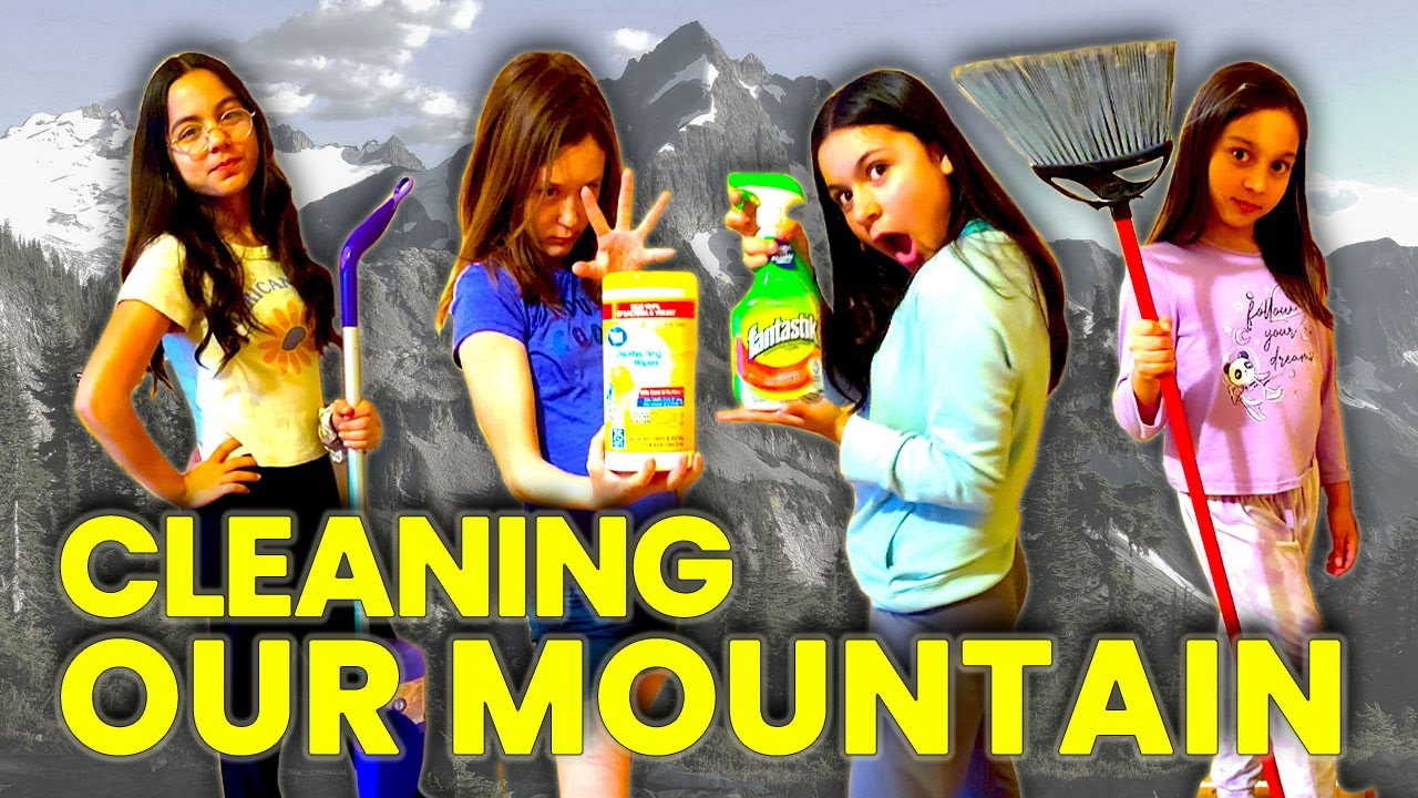 Cleaning The TOP Of A MOUNTAIN!  LARGE Family Works Together To Make It Happen!