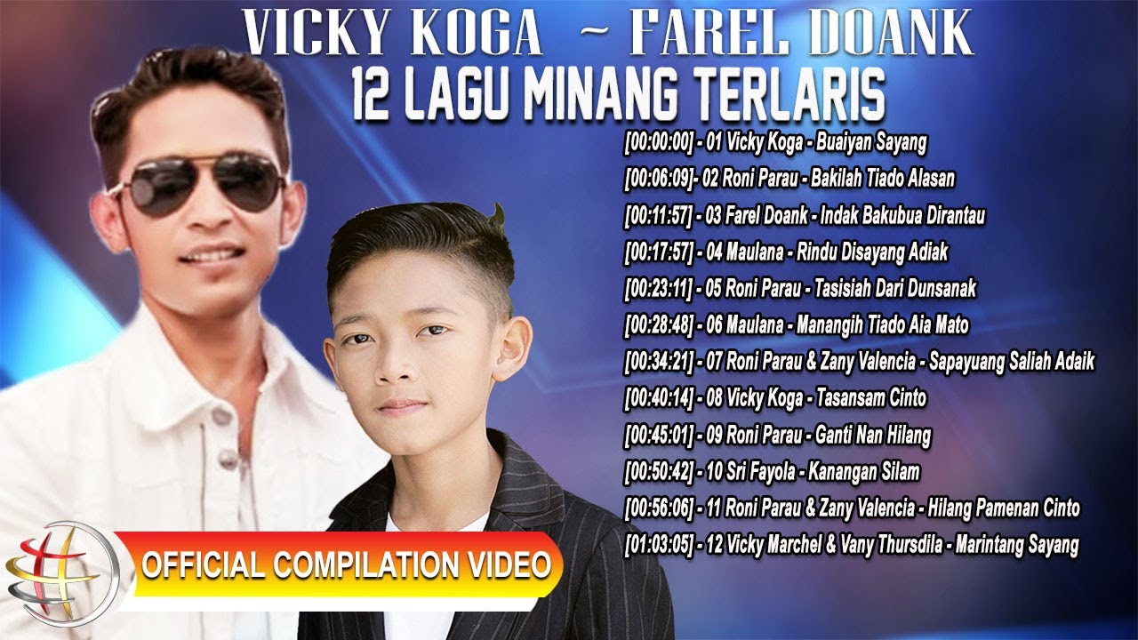 12 Lagu Minang Terlaris ~ Vicky Koga ~ Farel Doank [Official Compilation Video HD]