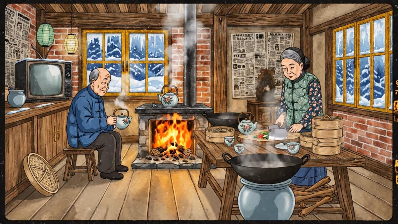 A Cozy Ghibli Winter Childhood With My Grandparents — Warm Kitchens & Quiet Memories