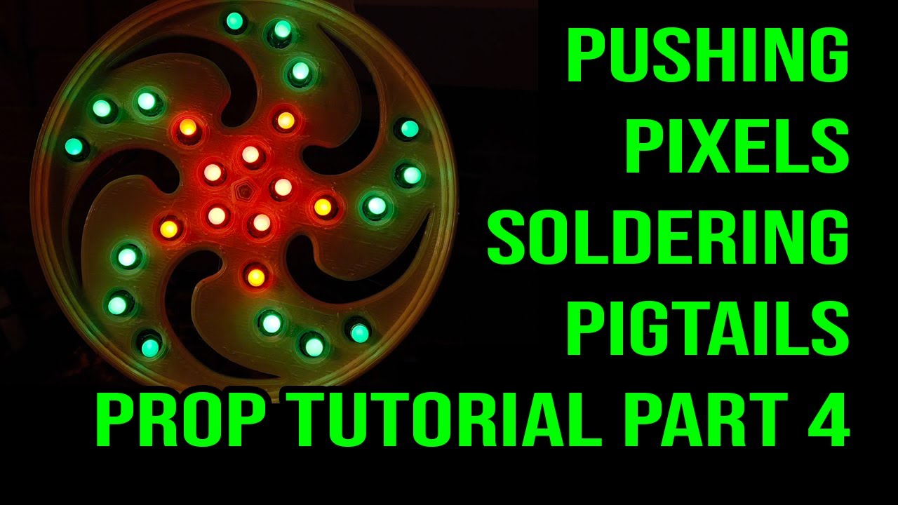 3D Printable Holiday Pixel Prop Tutorial Part 4 - Pushing Pixels and Wiring Pigtails