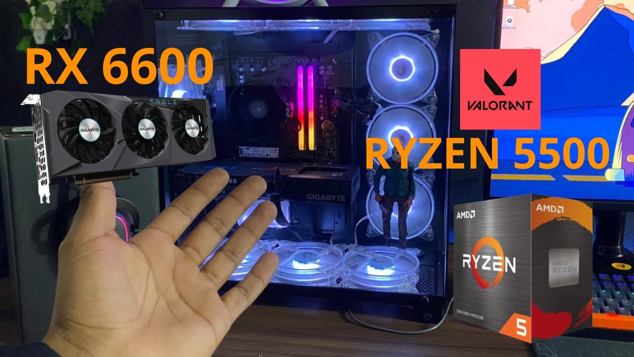 RX 6600 + Ryzen 5 5500 : Teste Valorant  2024