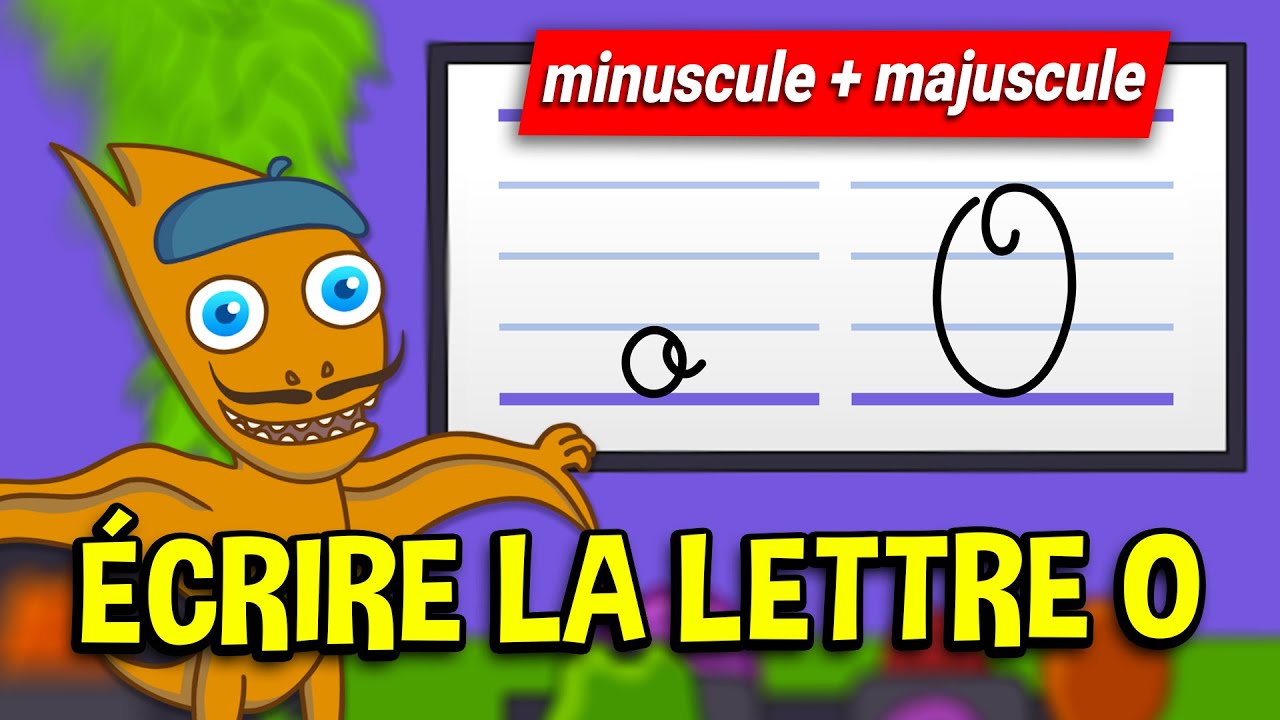 Apprendre à écrire la lettre O (CP - GS) Écriture lettre O minuscule majuscule en attaché (cursive)
