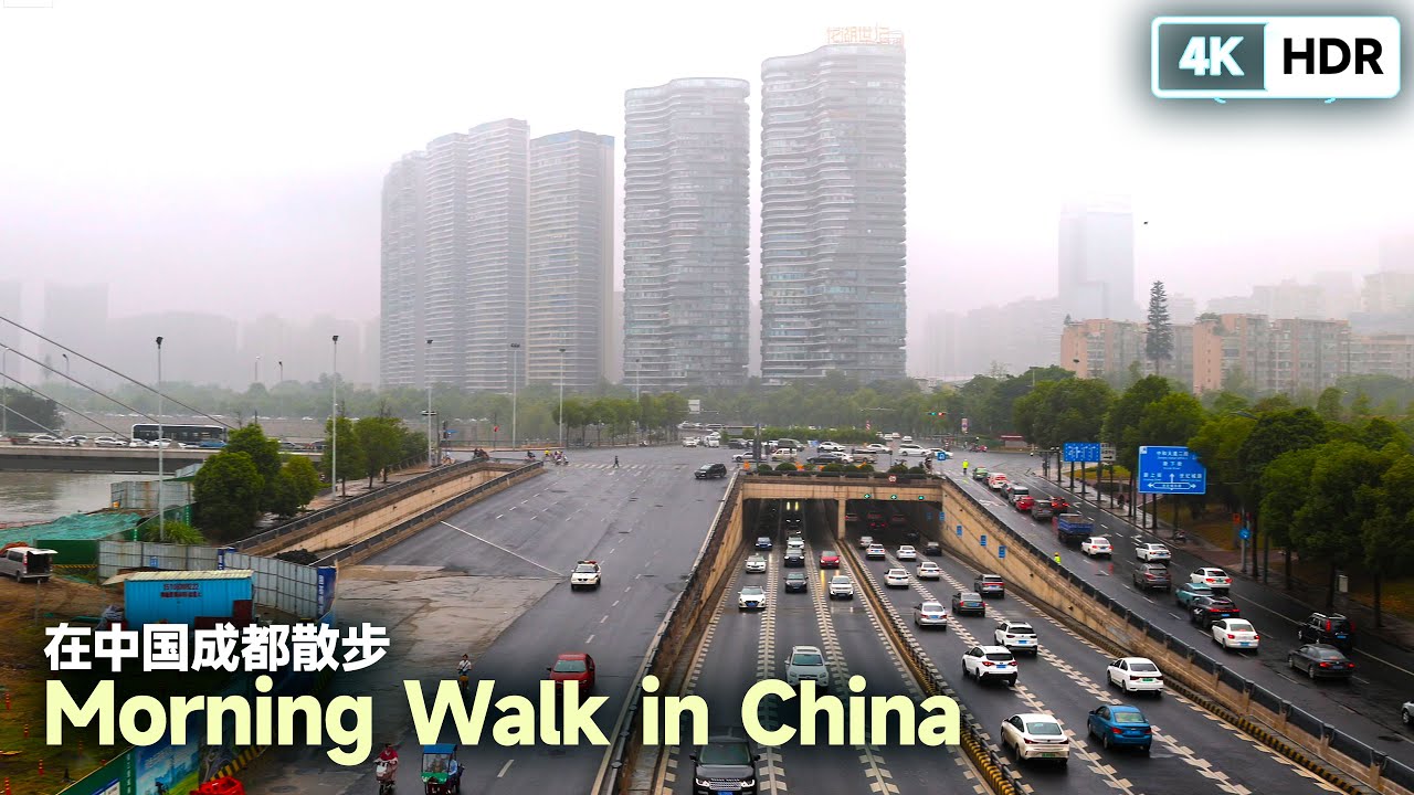 [4K HDR] Morning Walk After the Rain in Chengdu, China