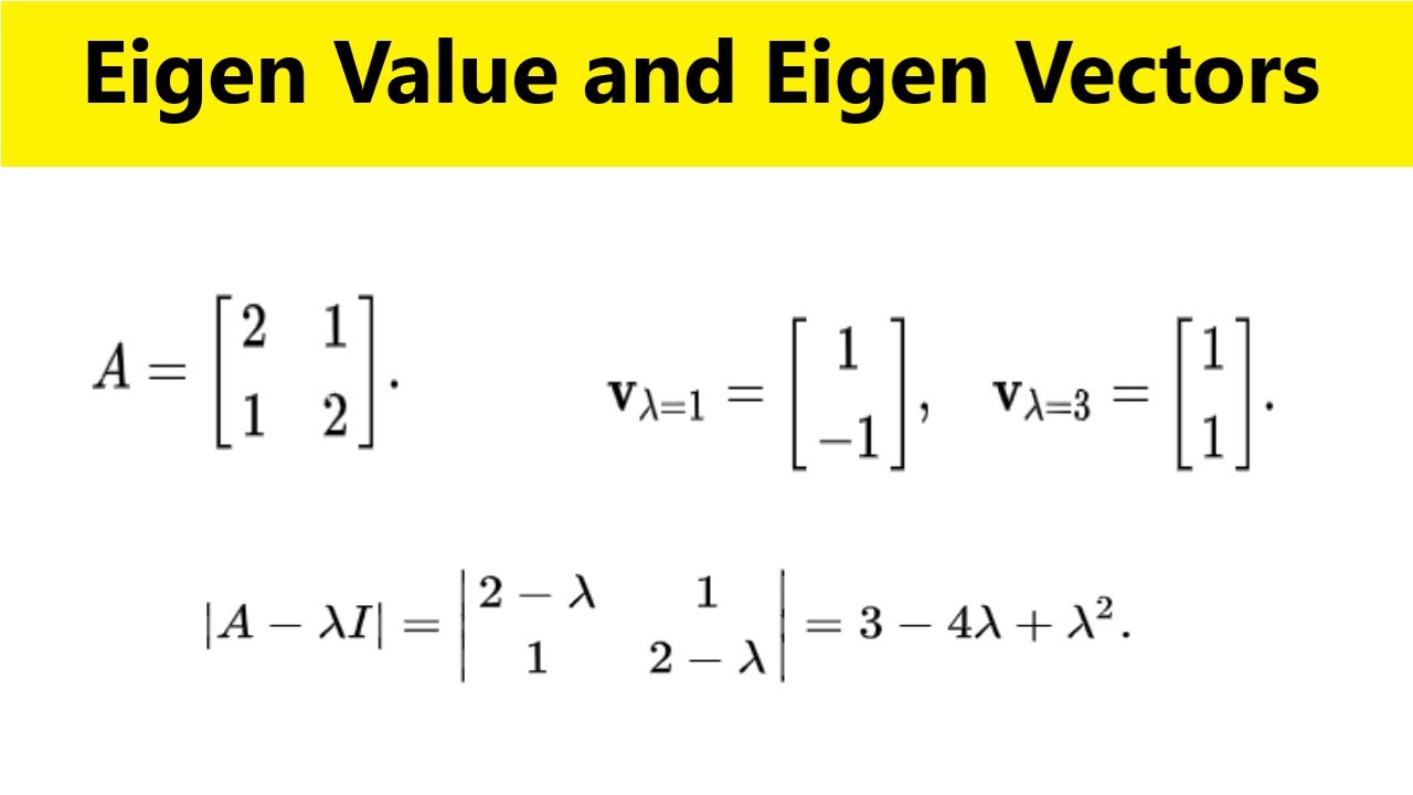 Eigen Value and Eigen Vectors Example