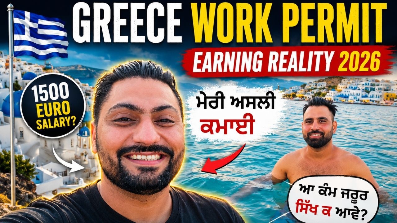 Greece work permit | Greece work visa earning | punjabi in greece Desi punjabi podcast in greece