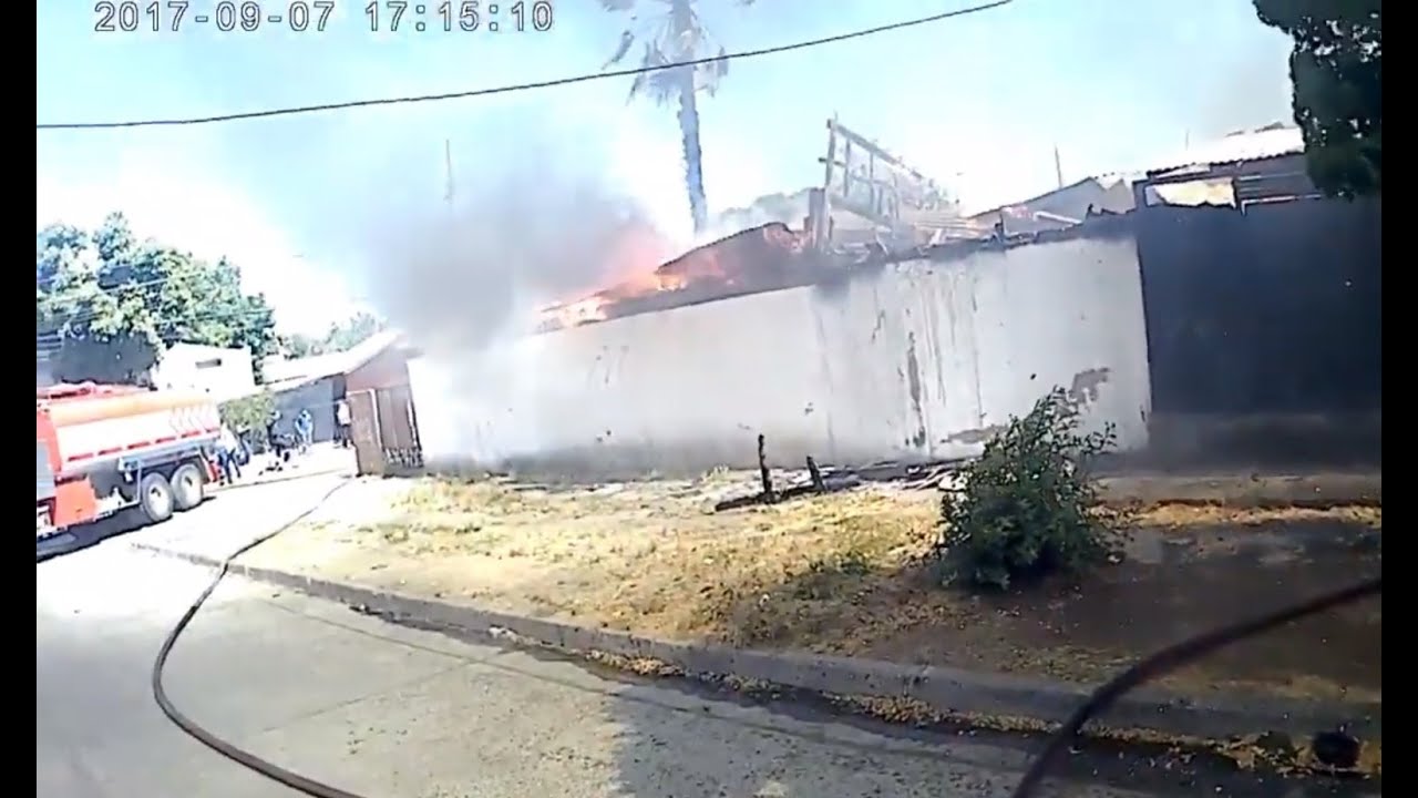 TRABAJO CUARTELERO CUARTA COMPAÑÍA EN SEGUNDA ALARMA DE INCENDIO 27 OTE 9 SUR