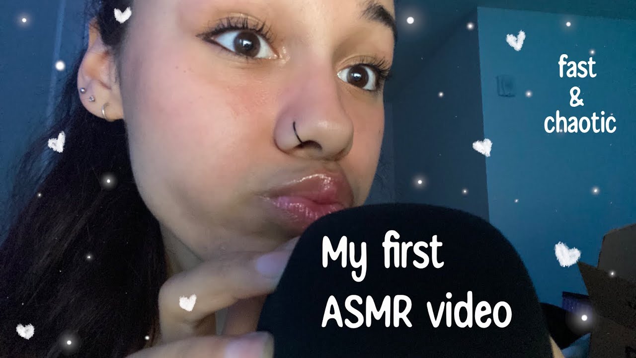 [ASMR] My first ASMR video (fast and chaotic triggers)💜