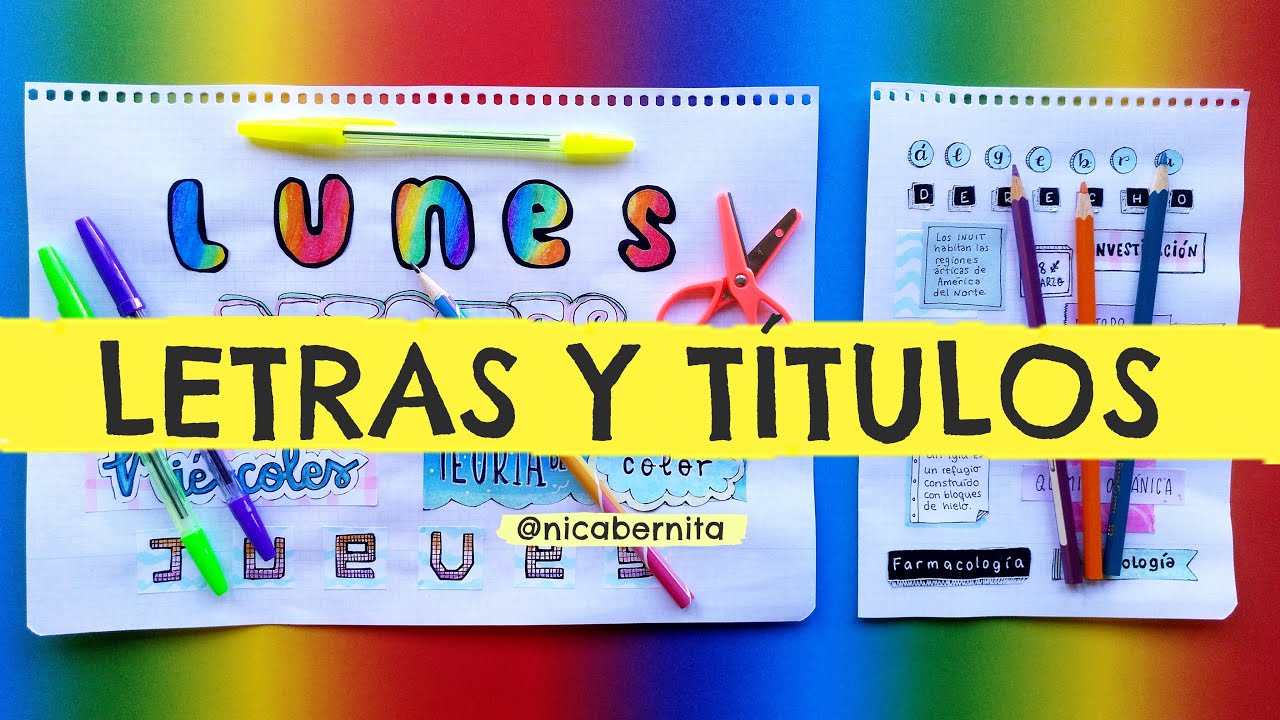 TÍTULOS BONITOS Y LETRAS GRANDES PARA CARTELES Y EXPOSICIONES ✂ APUNTES BONITOS CON PAPEL (2)