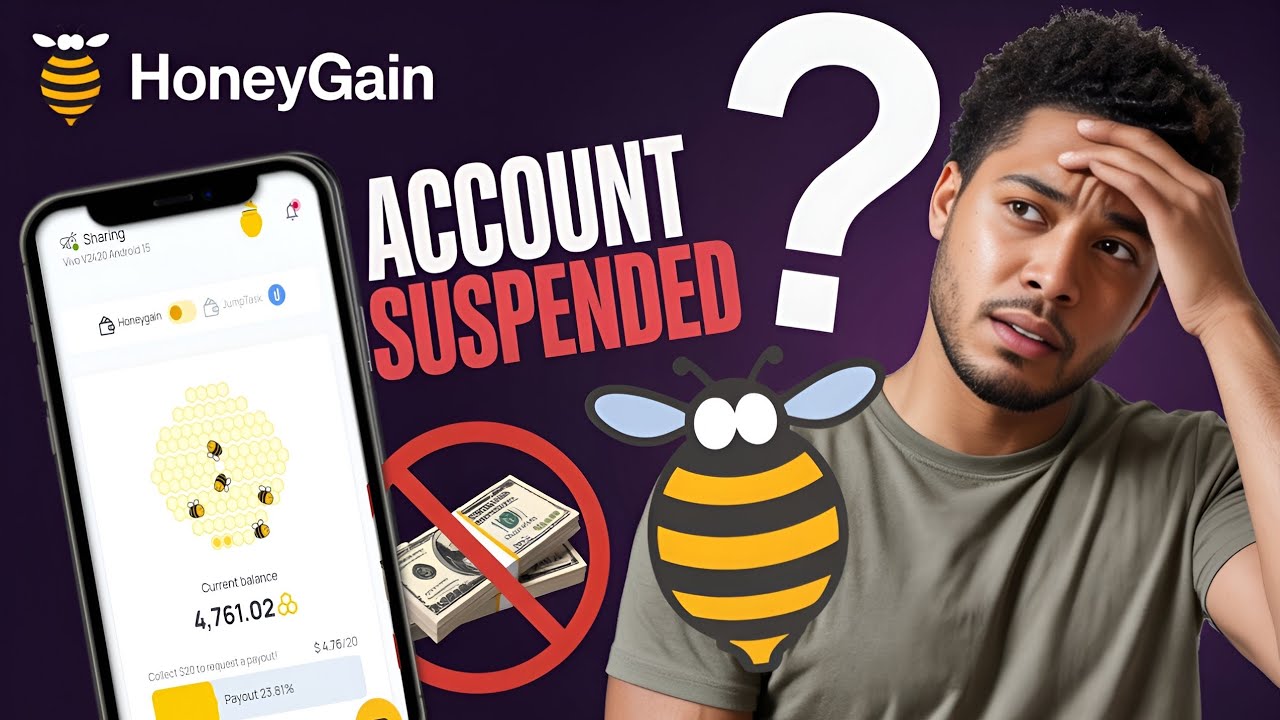 Why Honeygain Suspended My Account? 😭🥹🥹