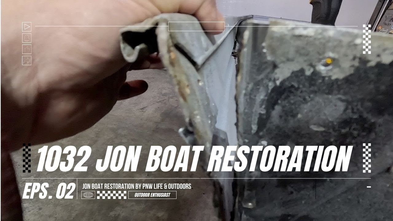 Реставрация лодки Smoker-Craft 1032 Jon Boat 1970-х годов || Осмотр повреждений || #jonboat #tiny...