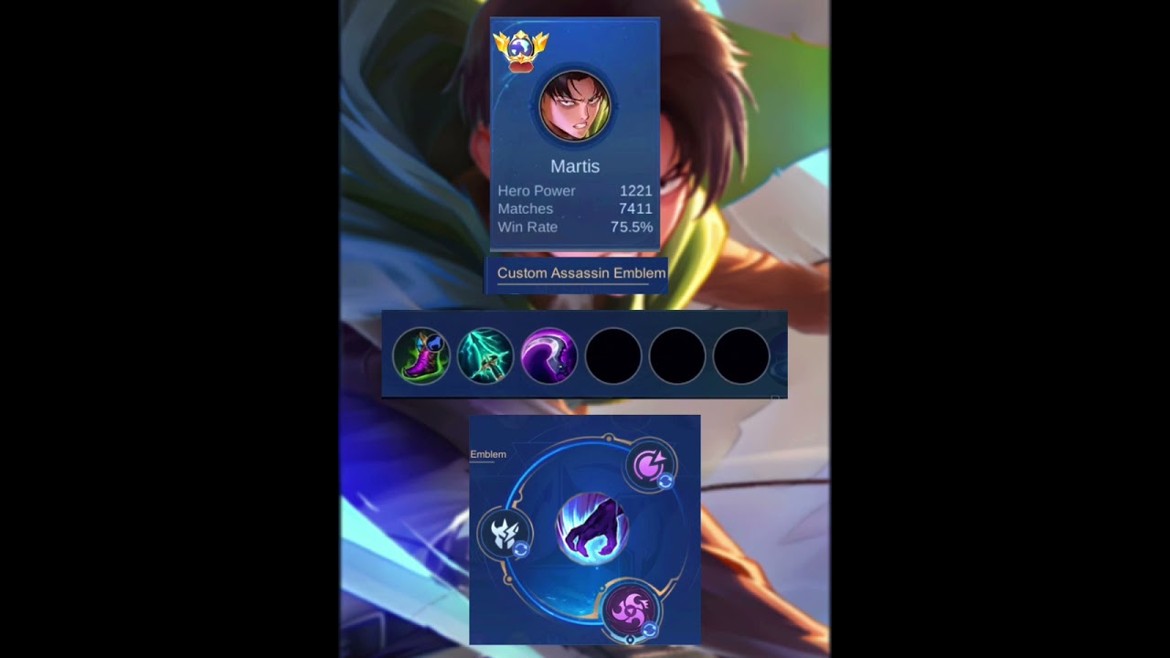 Martis best build 2024 🔥 | Martis build and Rmblem set ~ Mobile legends bang bang
