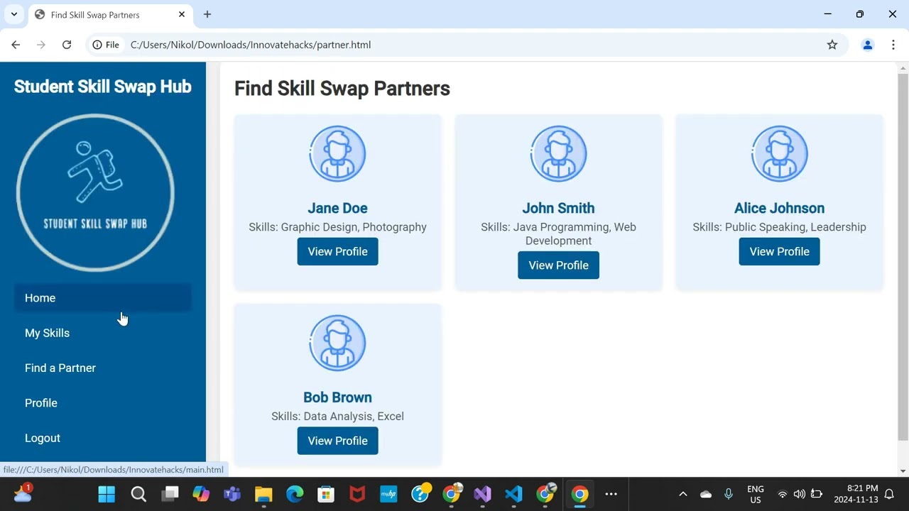 Student Skill Swap Hub - Innovate Hacks