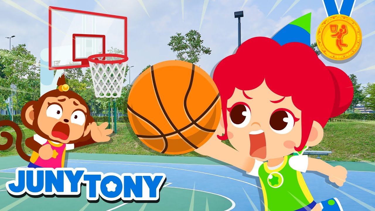 Bola Basket 🏀 | Lagu Bola | Semangat Ya! Lagu Olahraga | Lagu Anak Anak | JunyTony Bahasa Indonesia