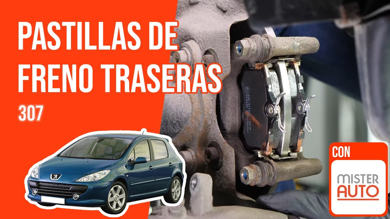 Cómo cambiar las pastillas de freno traseras Peugeot 307 🚗