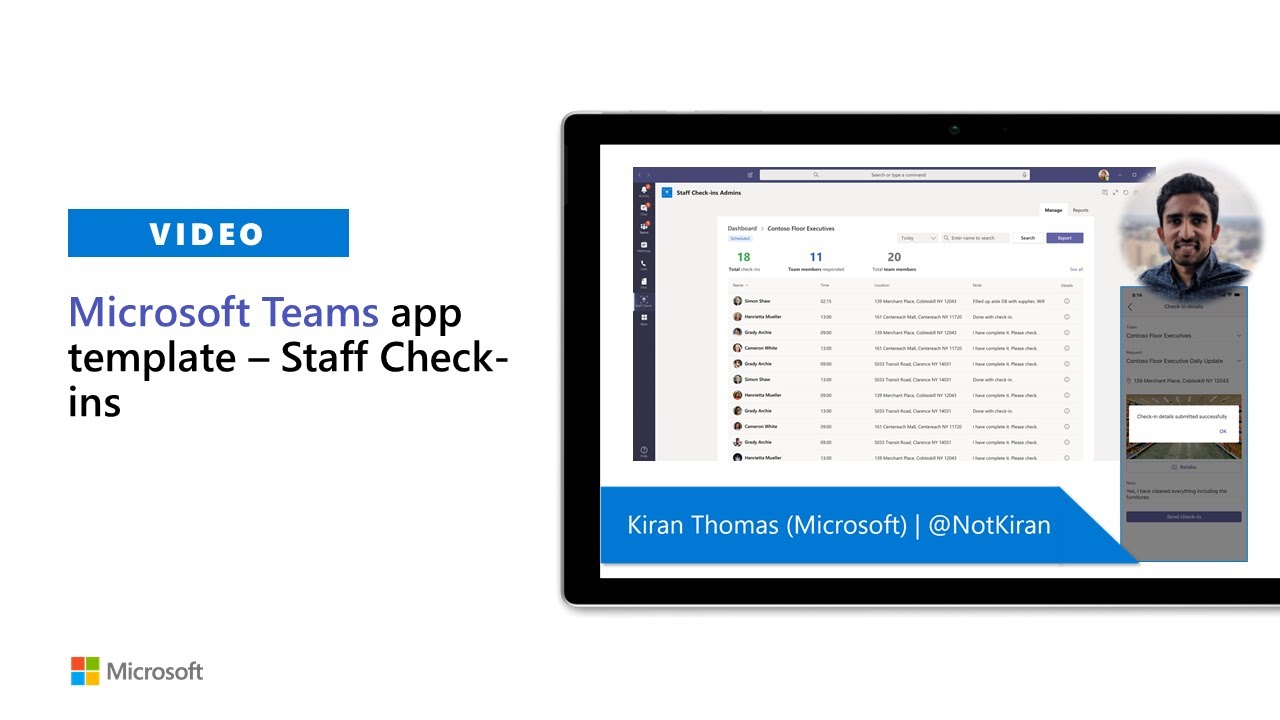 Introducing: Staff Check-ins - a Microsoft Teams app template