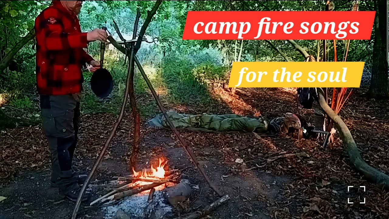 RELAXING SONGS 🎵 #bushcraft #relaxingmusic #campfire #nature 