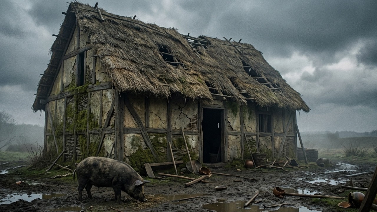 Assim eram as casas no ano 900 na Inglaterra palha