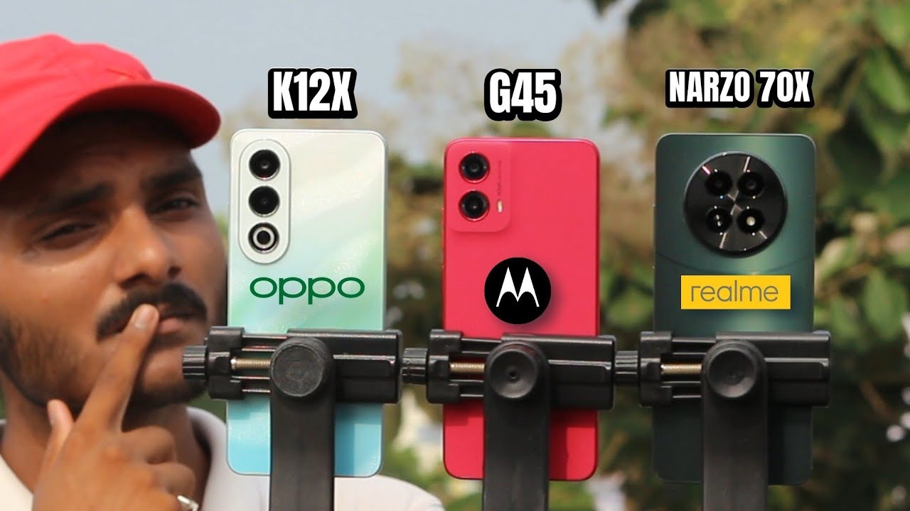 Oppo K12x 5g vs Moto G45 5g vs Realme Narzo 70x 5g : Comparison & Test