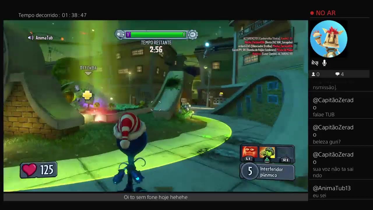 Jogando Plants vs Zombies Garden warfare