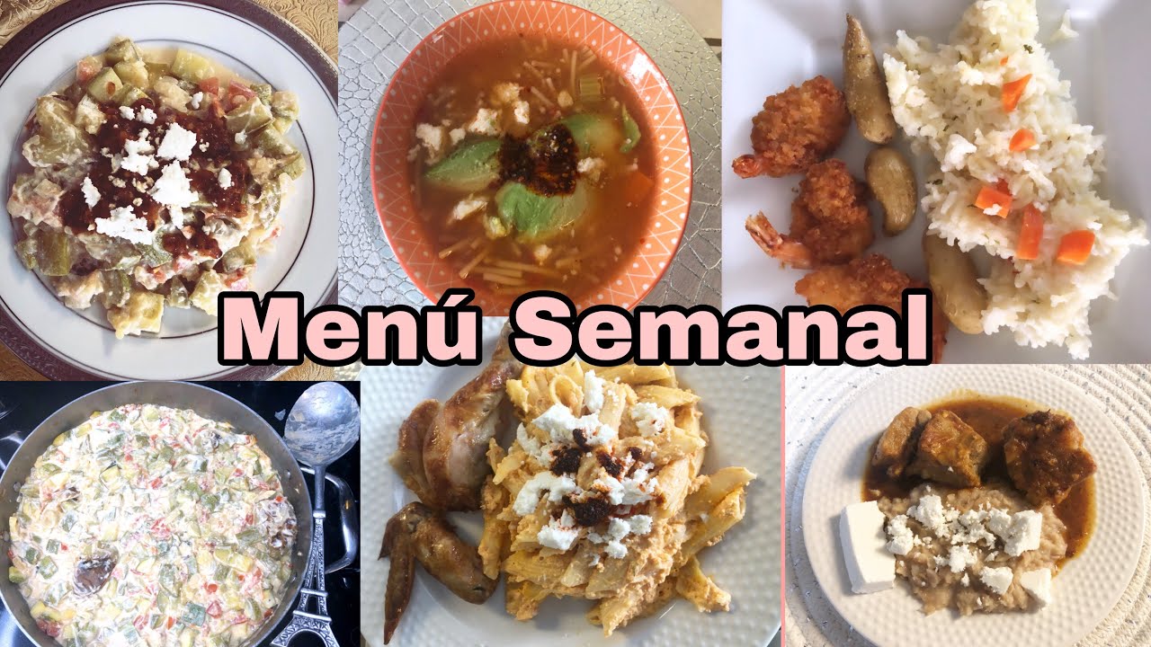 Menu Semanal #2 Ideas Para Cocinar /5 Recetas Faciles Y Economicas