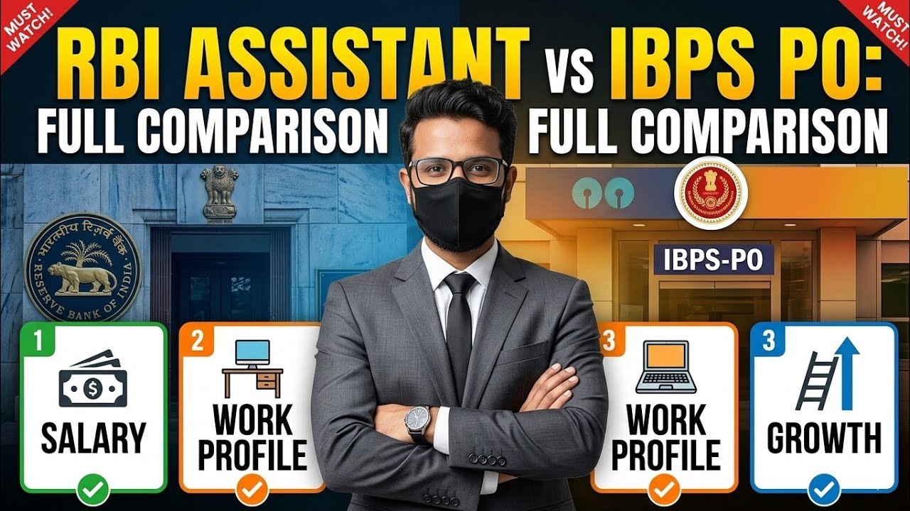 RBI Assistant vs IBPS PO: Full Comparison (Salary, Work Profile & Growth)