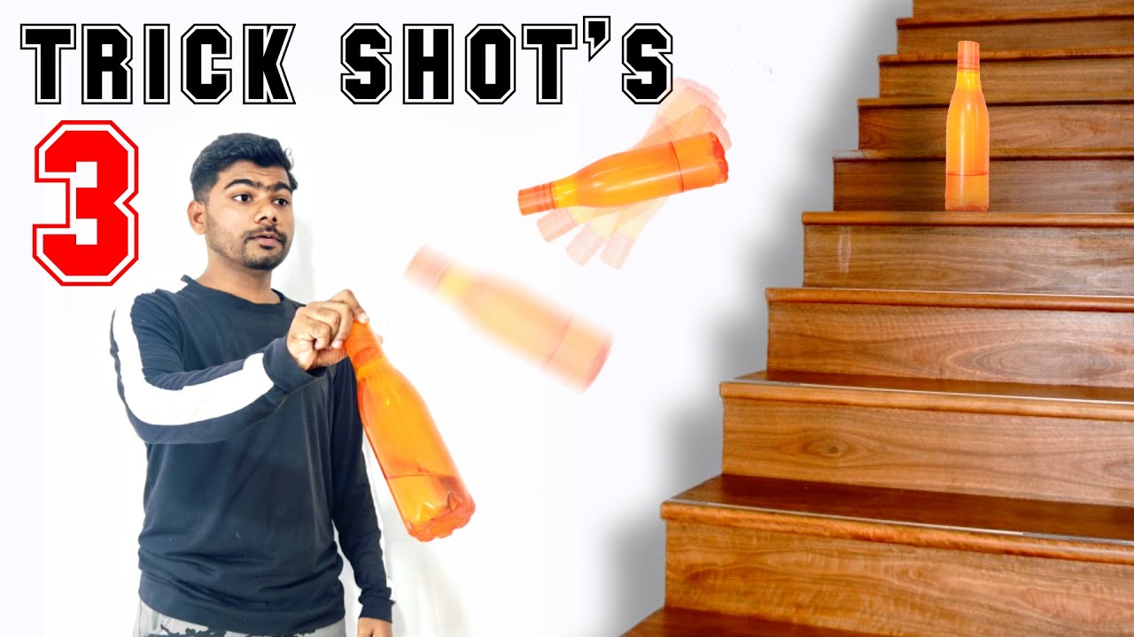 3 Amazing 😍 Bottle Flipping Trick Shot's &lrm;| @ShubhSkill