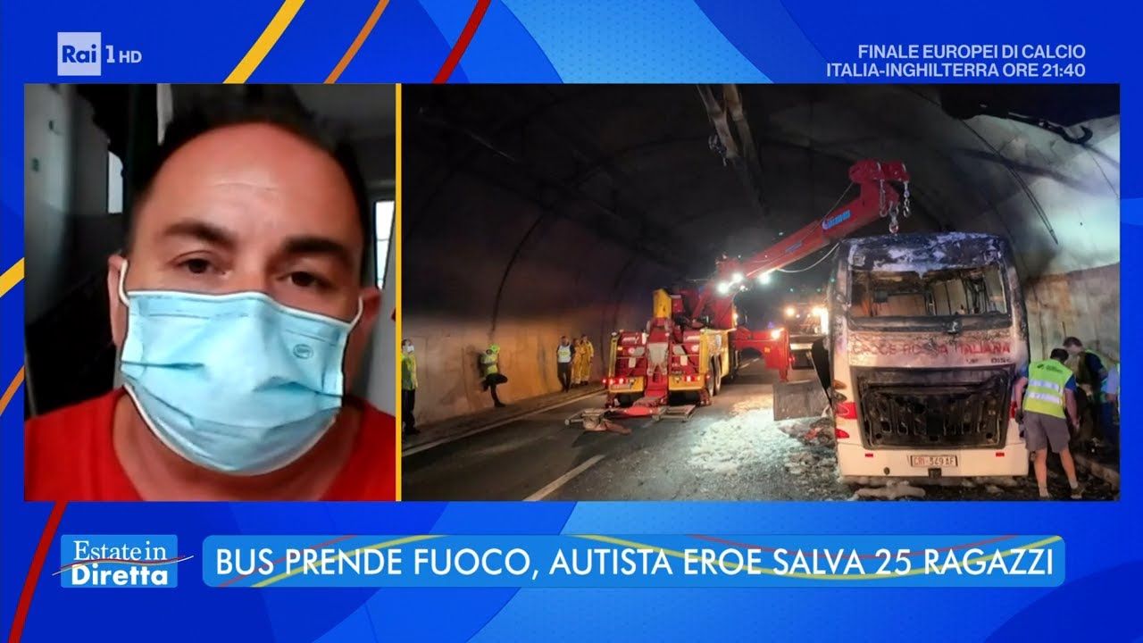 L'eroe del bus in fiamme - Estate in diretta 15/07/2021