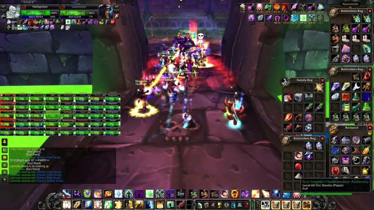 Naxxramas full clear, Priest POV 6 November 2025 - (Whitemane WoW Classic Era)