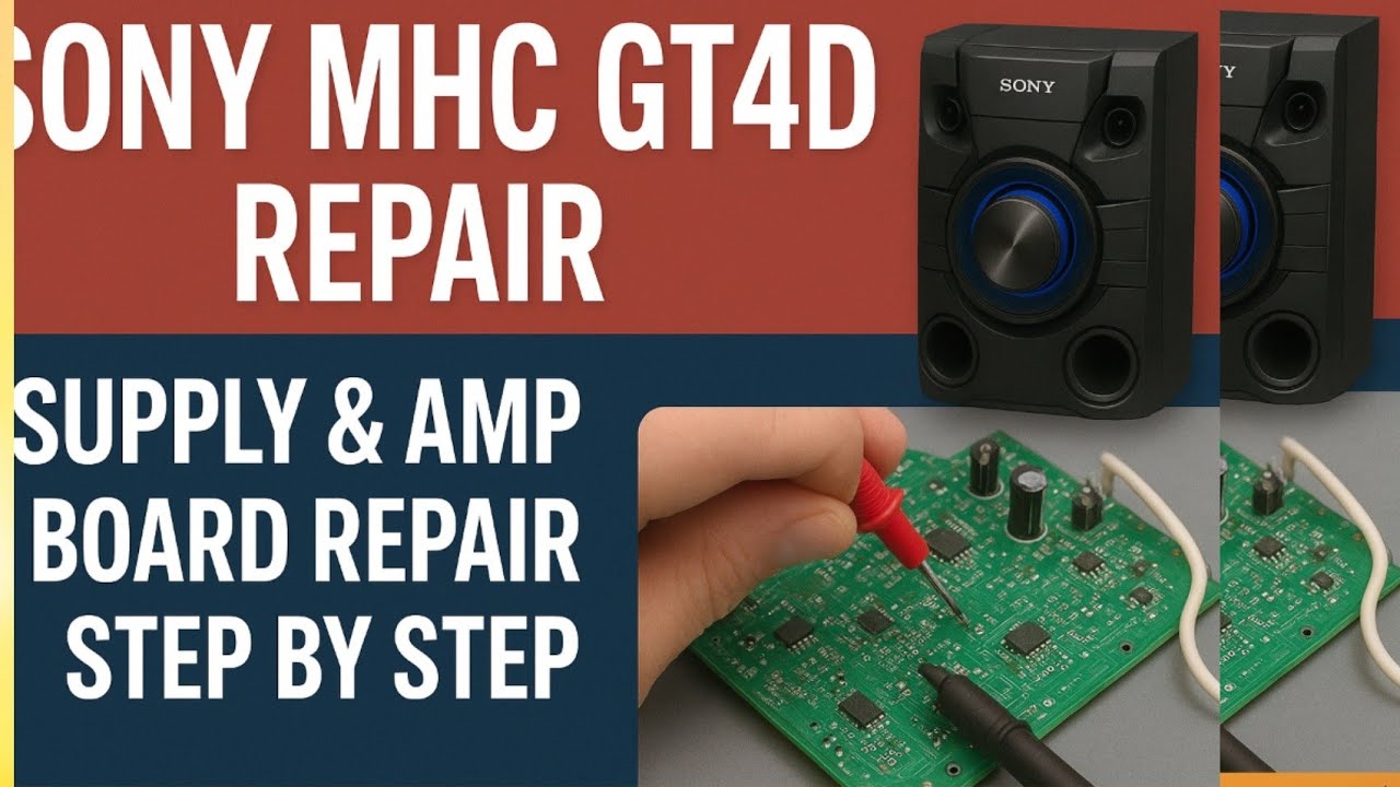 sony mhc gt4d repair | supply and amp board repair step by step
